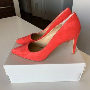 Ann Taylor Pointed Toe Suede Pumps, 3.5" straight heel